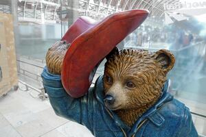 London - Paddington Bear Statue at Railway Station